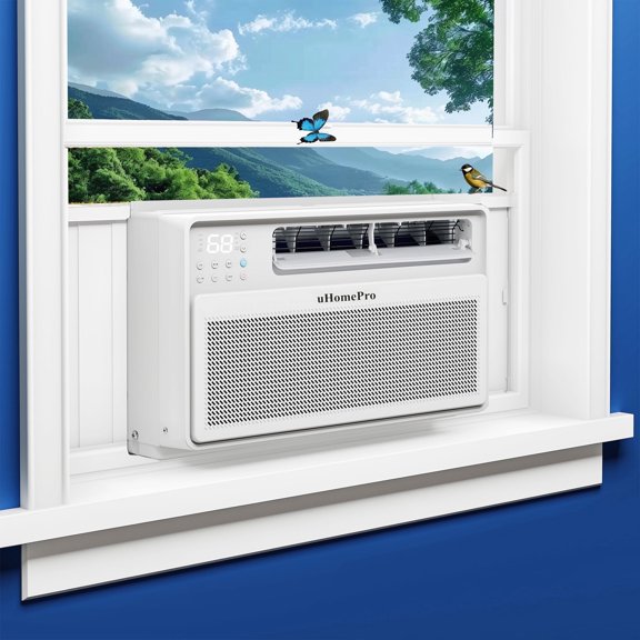 12000BTU Window Air Conditioner, Inverter Air Conditioner with Dehumidifier, 42dB Super Quiet AC with APP Control, Auto Swing, 4 Runing Modes & ECO
