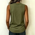 thumbnail image 4 of WULMLEO Women's Tank Tops Summer Basic Crewneck Tanks Sleeveless Casual Loose Fit Shirts Tees Army Green XL, 4 of 6