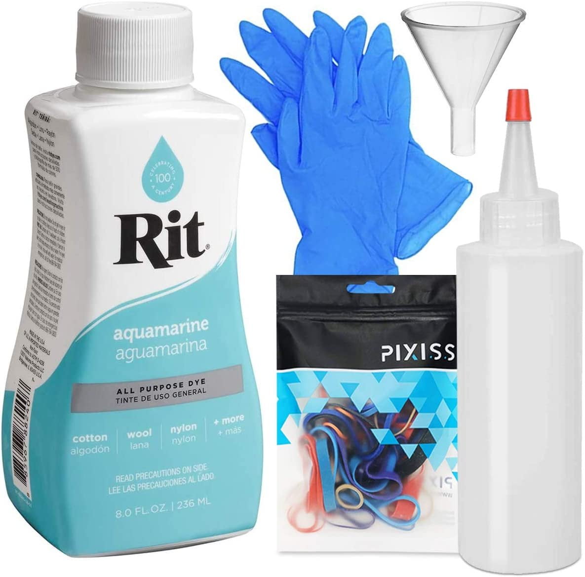 Rit Dye Liquid Aquamarine AllPurpose Dye 8oz, Pixiss Tie Dye