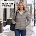 thumbnail image 2 of Gerry Women's Lightweight Quilted Hooded Puffer Jacket Winter Coat, 2 of 2