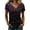 Black, variant on Womens 4th of July V Neck Tshirts Plus Size Patriotic USA Printed Summer Tops Causal Independent Day Short Sleeve Graphic Tee Shirts Multicolour2 XXXL