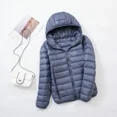 thumbnail image 1 of Chaqueta de plumón de pato para mujer, abrigo corto ajustado con capucha, color blanco cálido, talla grande 5XL, 6XL, 7XL, otoño e invierno, 2023, 1 of 5
