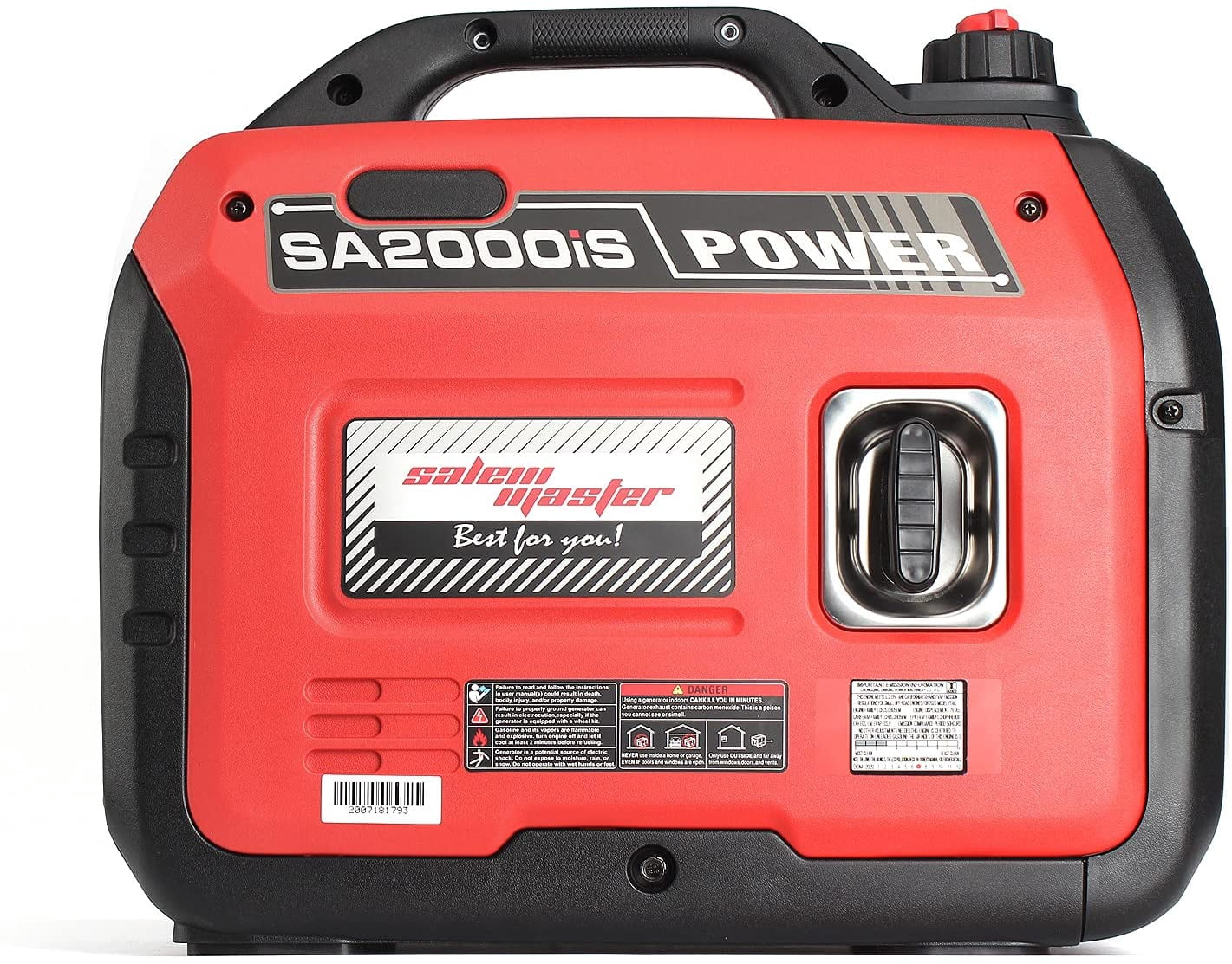 SA2000iS Portable Inverter Generator Gas Powered, Super Quiet Outdoor Generators Portable Power Station, 1800 Running & 2000 Peak