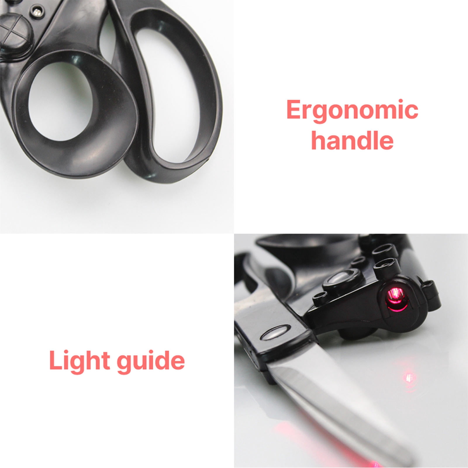 Suodoka 5‑Pack Laser‑Guided Scissors, 6.5‑ft Infrared Beam, Stainless‑Steel Blades, Adjustable Screws, Lightweight 145 g, Ideal for Fabric, Paper, DIY & Tailoring