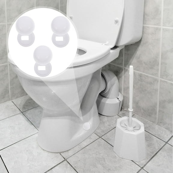 WHAMVOX  3 Pair Decorative Bolt Cap Compatible Toilet Bowl Screws Covers White