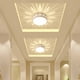 thumbnail image 2 of Fiudx Lámpara de Techo de Cristal, Moderna Lámpara de Hierro Forjado, Decoración de Cristal Transparente, Led Amarillo Cálido, Iluminación para Sala de Estar o Dormitorio, Ambiente Suave y Romántico,, 2 of 7