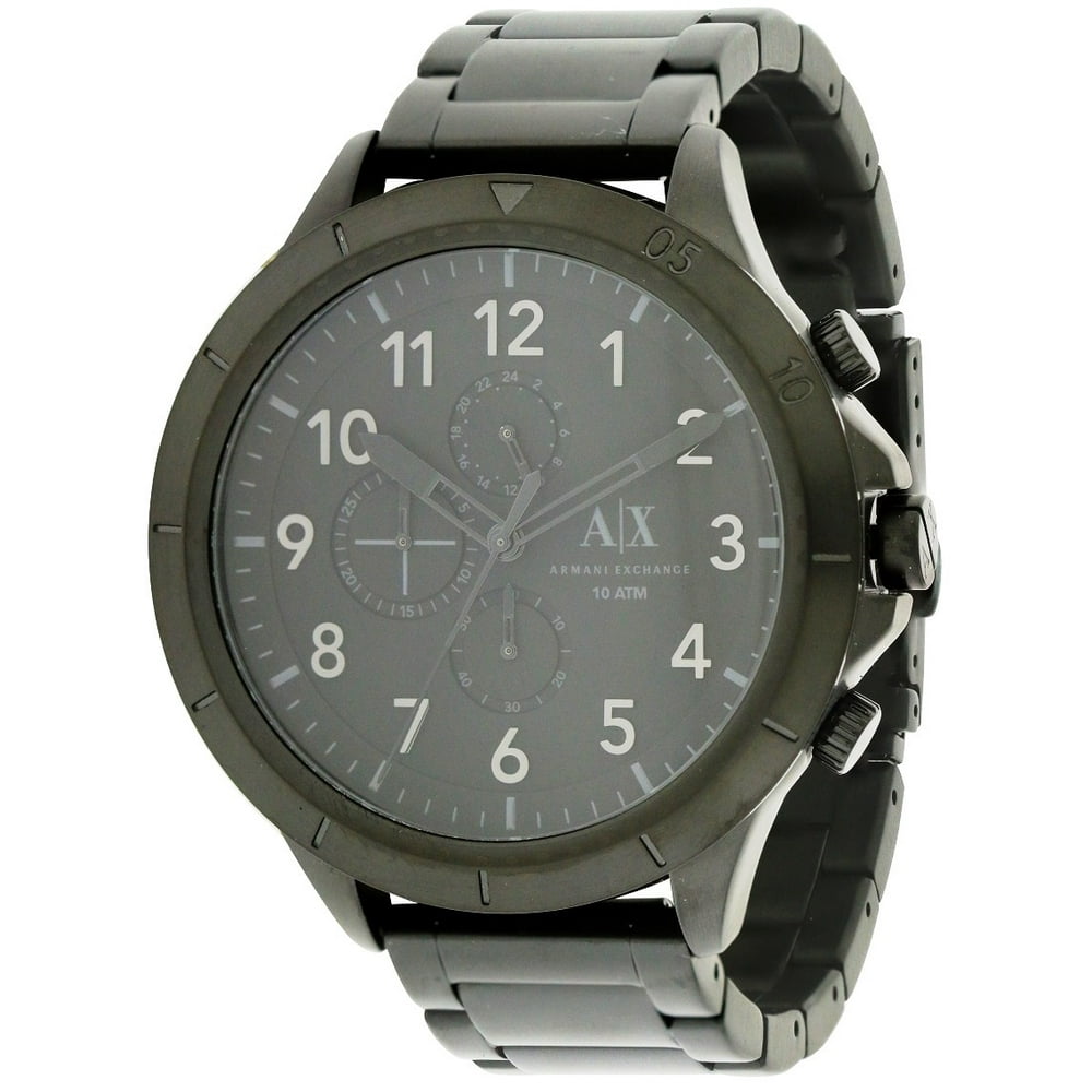 Armani Exchange - Black Stainless Steel Chronograph Mens Watch AX1751 American Exchange Stainless Steel Watch