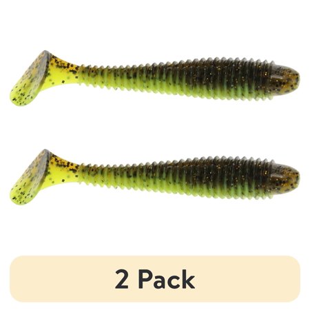 (2 pack) Strike King Saltwater Rage Swimmer 3.75 inch Soft Swimbait Fishing Lure Guacamole