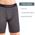 thumbnail image 5 of MERIWOOL Merino Wool Men's Boxer Brief Underwear - Forest Green, 5 of 9