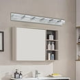 thumbnail image 6 of Modern 6-Light Chrome LED Vanity Light with Acrylic Shades, Bathroom Wall Fixture Over Mirror for Makeup Table, Energy Efficient, Sleek Design, Easy to Install, 6 of 12