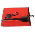 thumbnail image 3 of Golf Club Brush Toalla de golf Accesorios de limpieza para hombres Mujeres con clip, Toalla de microfibra de gimnasio de limpieza de clubes Toalla de Toalla roja, 3 of 8