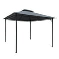thumbnail image 6 of Hassch 10x10Ft Outdoor Patio Garden Gazebo Tent Outdoor Canopy With Curtains, Dark Gray, 6 of 10