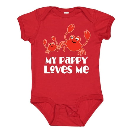 

Inktastic My Pappy Loves Me Grandchild Beach Crab Gift Baby Boy Bodysuit