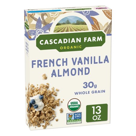 Cascadian Farm Organic Granola, Vanilla Almond, 13 (Best Tasting Granola Cereal)