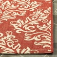 thumbnail image 5 of Safavieh Courtyard Anna Damask Indoor/Outdoor Area Rug, Red/Creme, 6'7" x 6'7" Square, 5 of 10