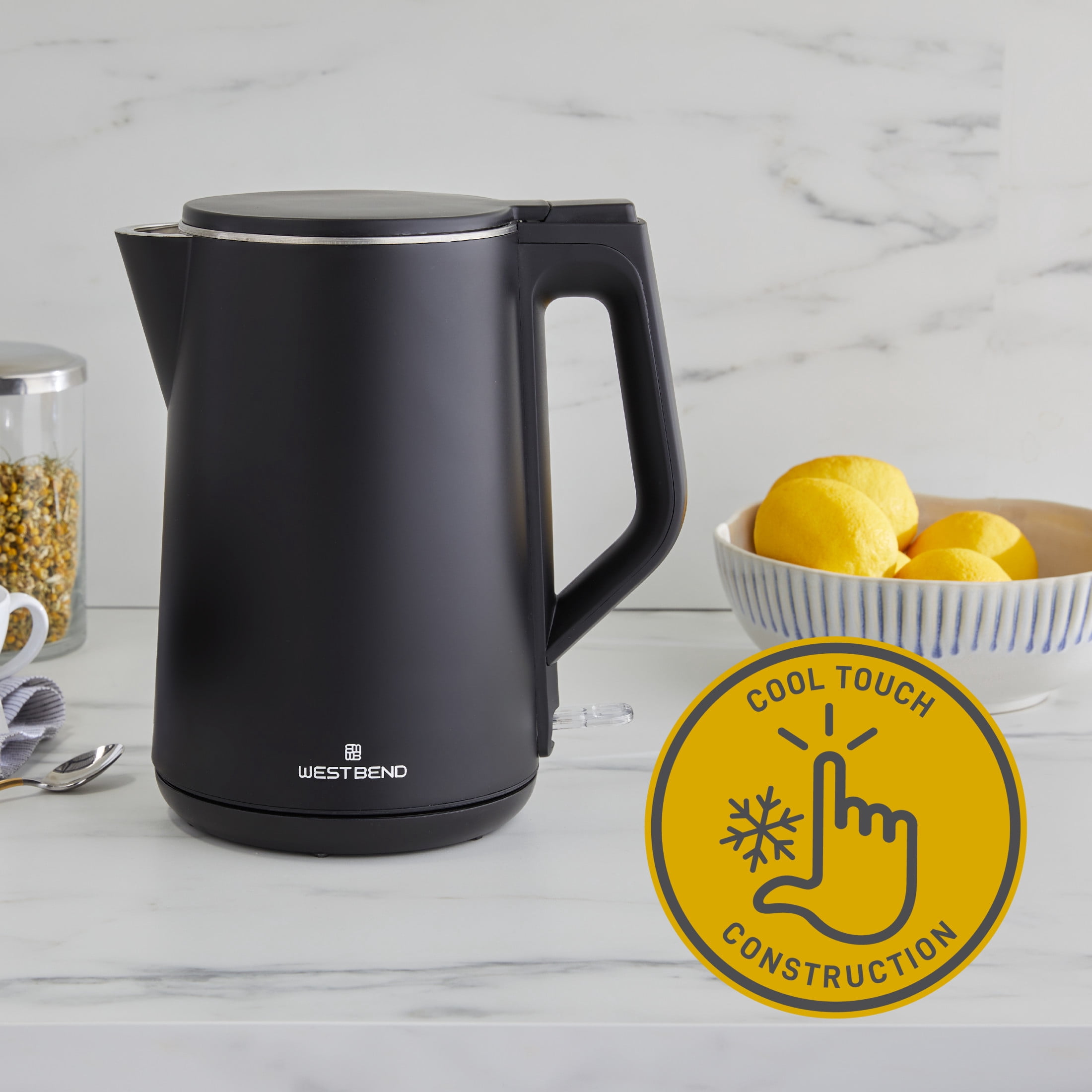 West Bend 1.5 Liter Electric Kettle, in Black (KTWB2LBK13)