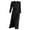 Black, variant on Boho Dresses for Women 2024 Women's High End Satin Dress With Elegant Temperament Bridesmaid Attire Autumn And Winter Split Ends Pastel Dress for Women (Beige,M)