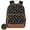 Black, variant on Madison & Dakota 2 Piece Multi-Pocket Backpack with Laptop Electronics Pocket and Removable Keychain Coin Pouch