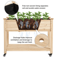thumbnail image 5 of Renwick Fir Wood Planting Bed with Shelf & Wheels, Wood, 5 of 10