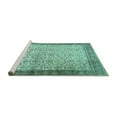 thumbnail image 2 of Ahgly Company Machine Washable Indoor Rectangle Persian Turquoise Blue Traditional Area Rugs, 7' x 10', 2 of 4