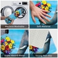 thumbnail image 4 of Bingfone Elephant Trunk Couple Flowers Door Mat 16"X24" Front Entrance Non-Slip Low Profile Washable For Entryway, 4 of 9