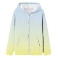 thumbnail image 3 of shoper Girls Zip up Hoodie Size 7-8 Tie Dye 3D Printed Hooded Sweatshirt Casual Long Sleeve Jacket Lightweight Sweatshirt with Pockets Fall Jackets for Girls 2025, 3 of 4