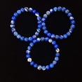 thumbnail image 5 of Natural Blue Sea Sediment Jasper 8mm Round Shape Smooth Cut Beads Stretchable Bracelet for Men & Women., 5 of 5