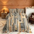 thumbnail image 2 of Manfei Boho Tribal Line Queen Comforter Set, Abstract Dot Comforter Sets Queen, Beige Black Brown, Reversible 3 Pieces, 1 Comforter and 2 Pillowcases, 2 of 6