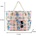thumbnail image 5 of Yorcoten Extra Large Women Beach Tote Bag with Multiple Pockets , Newest Waterproof Sandproof Handmade Tote Bags for Travel Vacation Gifts Summer Pool Essentials Shoulder Crossbody Handbag Slipper, 5 of 6