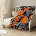 thumbnail image 2 of Nawypu Basketball Sport Ball Game Cool Throw Blanket Soft Bed Bedding Warm Cozy Plush Flannel Blankets Gifts for Kids Boys Teens, Sofa Couch Bedroom Home Decor,, 2 of 6