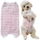 thumbnail image 1 of UBIUO - Traje de recuperación para perros, camiseta posoperatoria para cachorros, ropa protectora contra heridas para pequeños animales, perros y gatos (rayas rosa y blanca), 1 of 5