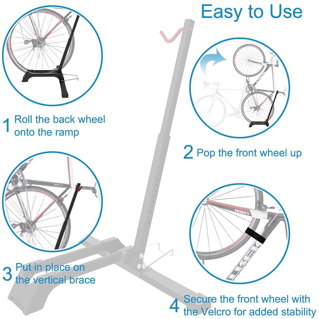 Qualward Vertical Bike Stand Floor Bicycle Rack Adjustable Upright Design,  Space