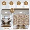 thumbnail image 5 of Mushroom Window Privacy Film, Pastoral Summer Botanical Watercolor Spring Floral Static Cling UV Sun Blocking Heat Control Window Tint, Non-Adhesive One Way Windows Privacy Cover 17.7''x78.7'', 5 of 7