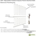 thumbnail image 2 of Ekena millwork 94 1/2"L (Adjustable 108"H to 132"H) Ashford Square Panel Stacked Wall Wainscot Paneling Kit, 2 of 10