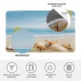 thumbnail image 4 of Beach Coastal Doormat Outdoor Entrance 18"x30", Summer Seaside Shell Starfish Nautical Absorb Moisture Dirt Door Mats, Non-Slip Rubber Backing Floor Mats Indoor, Low-Profile Front Door Rugs, 4 of 9