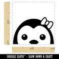 thumbnail image 2 of Peeking Penguin Self-Inking Rubber Stamp Ink Stamper - Blue Ink - Small 1 Inch, 2 of 7