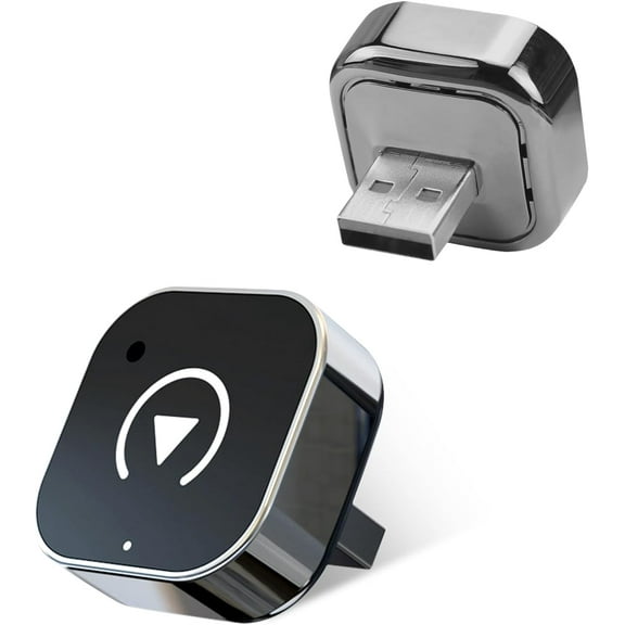 Wireless CarPlay Adapter, 2025 Upgrade USB/Type-C Plug Bluetooth 5.0 Receiver, Fast Auto-Connect CarPlay & Android Auto Dongle with 2.4G 5G WiFi, Mini Size Low-Latency Design