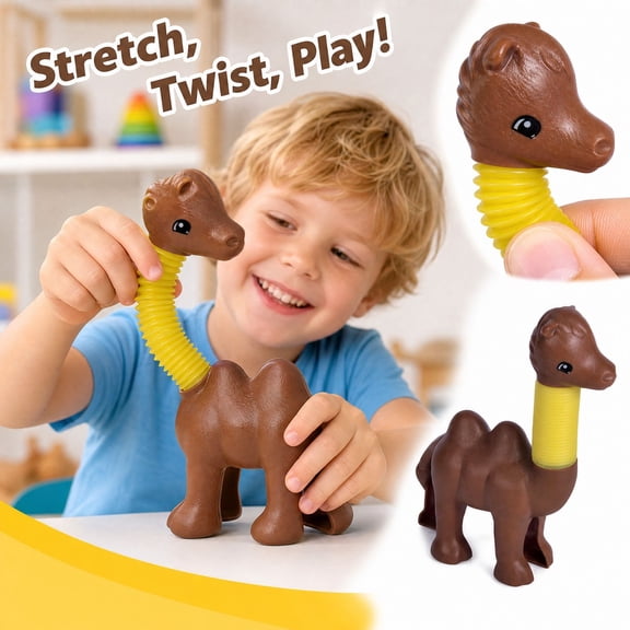Animal Pop Tubes Fidget Toys Portable Kids Sensory Toy Road Trip Car Game Toy Easter Basket Stuffers Classroom Reward Toy For Boys Girls Preschool Ages 3 And Up,B