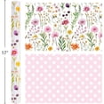 thumbnail image 3 of Flowers Wrapping Paper, Reversible Wave Point Gift Wrap for Birthday, Valentines, Mothers day, Graduation, Wedding, Fathers day, Baby Shower, Christmas (17in x 16.4ft), 3 of 4