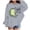 Grey, variant on Big Girls' Hoodies Sweatshirts Long Sleeve Sweatshirt Graphic Printed Hoody Kids Cute Pullovers Top Size 11-12T,Gray