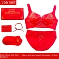 thumbnail image 4 of Conjunto de ropa interior de concubina imperial grande, roja y dorada, con pecho pequeño fruncido para mujer, conjunto de sujetador de boda para novia de pato mandarín Benmingnian, 4 of 4