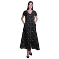 thumbnail image 1 of Moomaya Robe Longue Maxi pour Femmes à Manches Courtes, Robe Formelle/décontractée avec Poches P-TTG, 1 of 6
