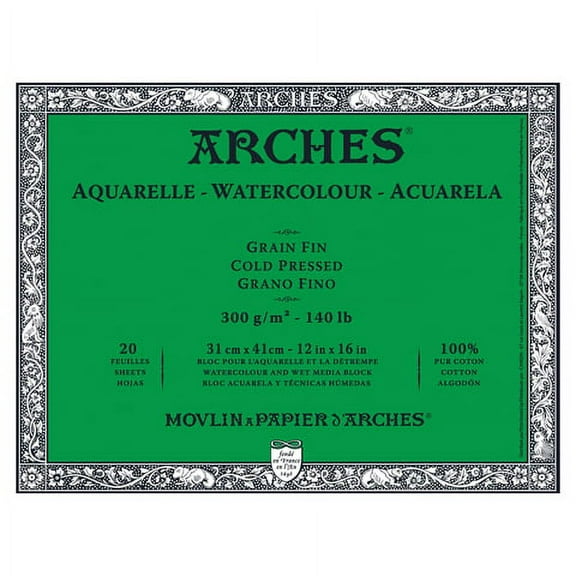 Arches 300 lb. Watercolor Block - 9" x 12"
