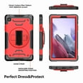 thumbnail image 4 of Dteck for Samsung Galaxy Tab A7 lite Case 8.7 Inch 2021 with Crossbody Strap, 360°Rotating Adjustable Shoulder Hand Strap & Stand Military Grade Shockproof Protective Case, Red, 4 of 8