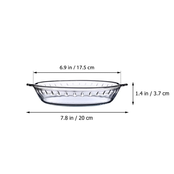 Guangmc Round Glass Baking Dish - Microwave & Grill Safe Food Storage Tray for Cakes & Tableware