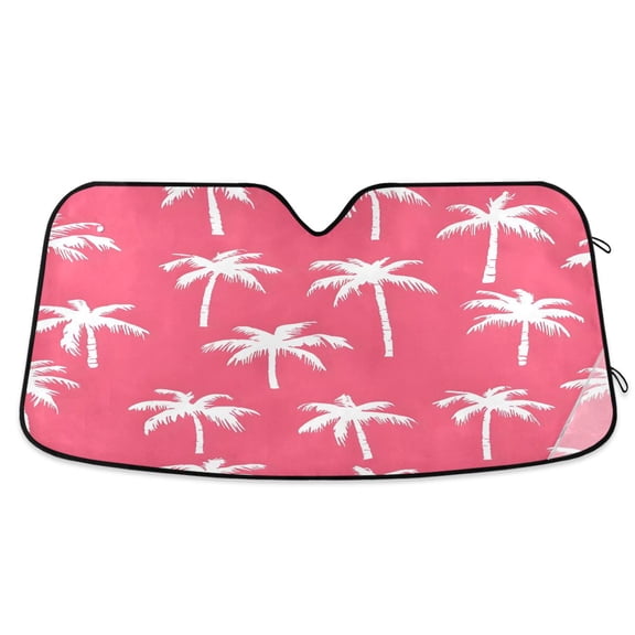 ALAZA Palm Tree-a3 Windshield Sun Shade Car Foldable Visor Block UV Rays Protector 55"x27.6"