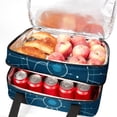 thumbnail image 5 of Constellation Double Layered Insulated Lunch Bag with Two Compartments, Large Capacity, Hand-Carry Refrigerated Lunch Bags, 7.1x11.4x16.1 Inches, 5 of 6