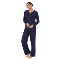 thumbnail image 3 of Aria Brushed Jersey Knit Long Sleeve Split Neck Pajama Set with Pockets, Sizes XS-5X, 3 of 5