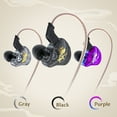 thumbnail image 6 of KBEAR K01 Iems For Gaming, Wired Gaming Earbuds, Noise Cancelling In Ear Headphones With 3.5mm Plug, HIFI Immersive Bass In Ear Monitor Wired Earphones For Computer Laptop Music（Purple with mic), 6 of 9