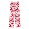 thumbnail image 4 of uublik Boys' Girls' Bottoms Size 4T-14 Valentine's Day Sleep Pants Soft Elastic Waist Kids Bottoms Love Printed Lounge Pants Pink, 4 of 4